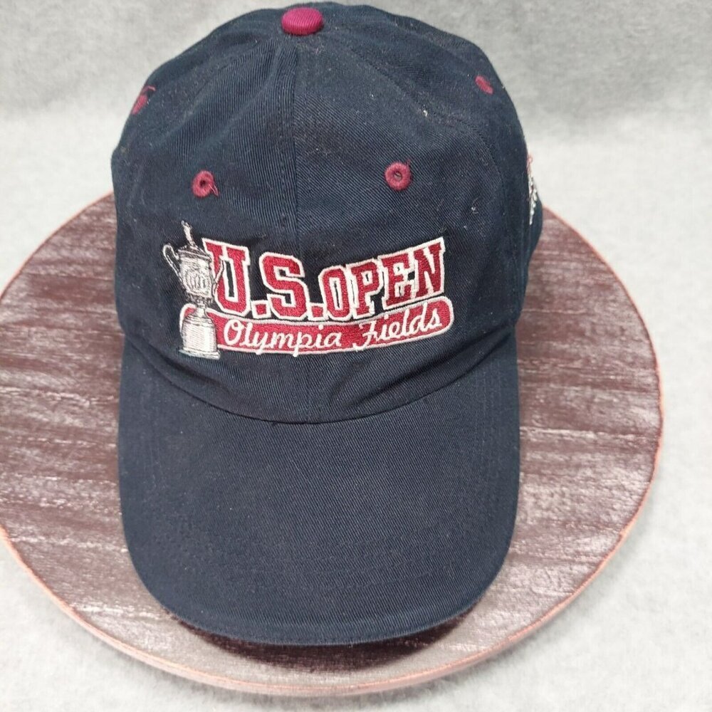 VTG 2003 Olympia Fields Golf Hat Blue US Open Hat Cap Strap Back Limited Edit